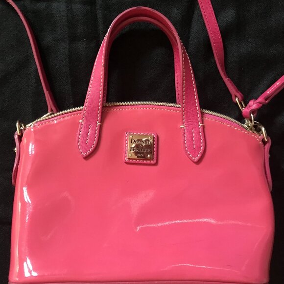 Dooney & Bourke Bright Pink Patent Tote Purse Handbag - Picture 1 of 8